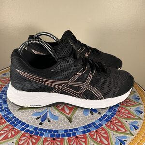 ASICS Shoes Gel-Contend 6 Womens SZ 8 Running Athletic Walk Black/Rose Sneakers